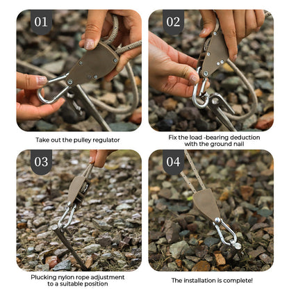 🔥New Hot Selling🪢Portable Adjustable Fix Camping Rope🌳