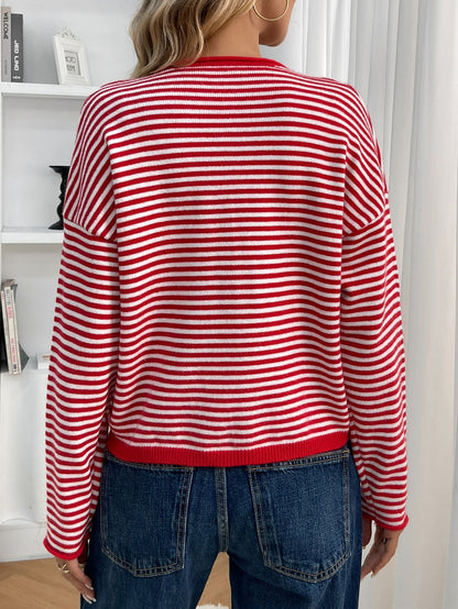 Striped Knit Cardigan