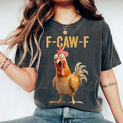 🔥 LAST DAY PROMOTION🔥Cotton Unisex Funny F-Caw-F Chicken Shirt