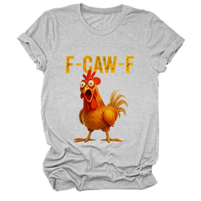 🔥 LAST DAY PROMOTION🔥Cotton Unisex Funny F-Caw-F Chicken Shirt